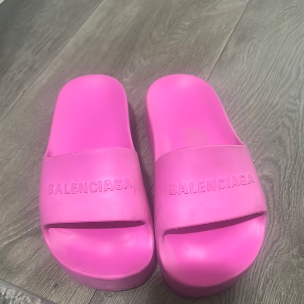 Balenciaga Bright Pink Slides
